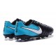 Nouvelle chaussure de foot Nike Tiempo Legend 7 FG Noir Blanc Bleu