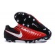 Nouvelle chaussure de foot Nike Tiempo Legend 7 FG Rouge Noir Blanc