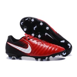 Nouvelle chaussure de foot Nike Tiempo Legend 7 FG Rouge Noir Blanc