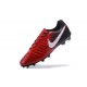 Nouvelle chaussure de foot Nike Tiempo Legend 7 FG Rouge Noir Blanc