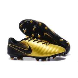 Nouvelle chaussure de foot Nike Tiempo Legend 7 FG Or Noir