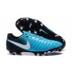 Nouvelle chaussure de foot Nike Tiempo Legend 7 FG Bleu Blanc Noir