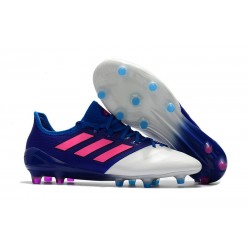 Nouveau Crampons de Football Adidas Ace 17.1 FG Bleu Rose Blanc