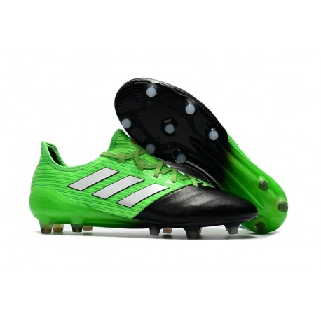 Nouveau Crampons de Football Adidas Ace 17.1 FG Vert Solaire Blanc Noir