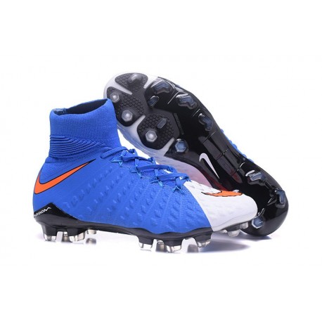 Crampon Foot Nouveaux Nike Hypervenom Phantom III DF FG ACC - Rouge Bleu Blanc