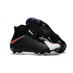 Crampon Foot Nouveaux Nike Hypervenom Phantom III DF FG ACC - Noir Blanc Rouge