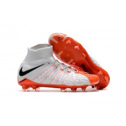 Crampon Foot Nouveaux Nike Hypervenom Phantom III DF FG ACC - Blanc Orange Noir