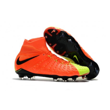 Crampon Foot Nouveaux Nike Hypervenom Phantom III DF FG ACC - Orange Volt Noir