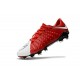 Nouvelles Crampons de Football Nike Hypervenom Phantom III FG Rouge Blanc Noir