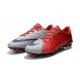 Nouvelles Crampons de Football Nike Hypervenom Phantom III FG Rouge Gris Bleu