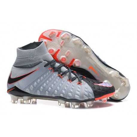 Crampon Foot Nouveaux Nike Hypervenom Phantom III DF FG ACC - Gris Noir Orange