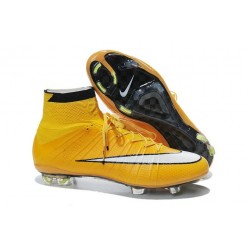 Coupe du monde 2015 Chaussures Nike Mercurial Superfly FG Jaune Blanc