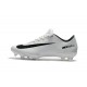 Nike Mercurial Vapor XI FG ACC Crampon Homme Blanc Noir