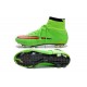 Nouveau Chaussures de Football Nike Mercurial Superfly IV FG Vert Orange