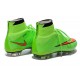 Nouveau Chaussures de Football Nike Mercurial Superfly IV FG Vert Orange