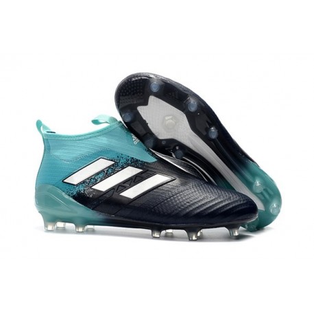 Adidas Ace17+ Purecontrol FG Chaussure de Football Uomo Energy Aqua Blanc Legend Ink