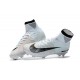 Crampons de Foot Nouveau 2017 Nike Mercurial Superfly 5 FG ACC CR7 Blanc Teinte Bleu