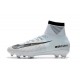 Crampons de Foot Nouveau 2017 Nike Mercurial Superfly 5 FG ACC CR7 Blanc Teinte Bleu