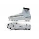 Crampons de Foot Nouveau 2017 Nike Mercurial Superfly 5 FG ACC CR7 Blanc Teinte Bleu
