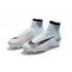 Crampons de Foot Nouveau 2017 Nike Mercurial Superfly 5 FG ACC CR7 Blanc Teinte Bleu