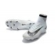 Crampons de Foot Nouveau 2017 Nike Mercurial Superfly 5 FG ACC CR7 Blanc Teinte Bleu