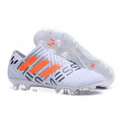 Chaussure de Football pour Hommes - adidas Nemeziz 17+ 360 Agility FG Blanc Orange Gris