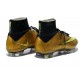 Nouveau Chaussures de Football Nike Mercurial Superfly 4 FG Or Volt Noir