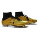 Nouveau Chaussures de Football Nike Mercurial Superfly 4 FG Or Volt Noir