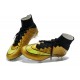 Nouveau Chaussures de Football Nike Mercurial Superfly 4 FG Or Volt Noir