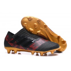 Crampons de Football Hommes - adidas Nemeziz 17+ 360 Agility FG Noir Or Rouge