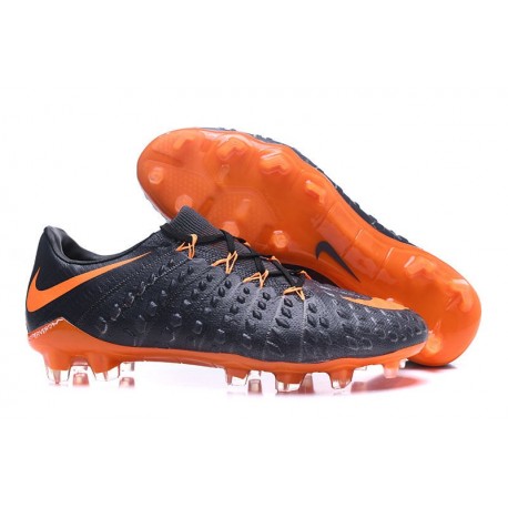 Nouvelles Crampons de Football Nike Hypervenom Phantom III FG Noir Orange