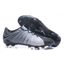 Nouvelles Crampons de Football Nike Hypervenom Phantom III FG Gris Noir