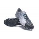 Nouvelles Crampons de Football Nike Hypervenom Phantom III FG Gris Noir