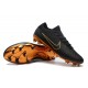 Crampons Pour Hommes - Nike Mercurial Vapor Flyknit Ultra FG Or Noir