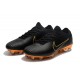 Crampons Pour Hommes - Nike Mercurial Vapor Flyknit Ultra FG Or Noir