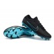 Crampons Pour Hommes - Nike Mercurial Vapor Flyknit Ultra FG Noir Bleu