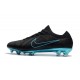 Crampons Pour Hommes - Nike Mercurial Vapor Flyknit Ultra FG Noir Bleu