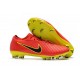 Crampons Pour Hommes - Nike Mercurial Vapor Flyknit Ultra FG Rouge Jaune Noir