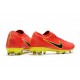 Crampons Pour Hommes - Nike Mercurial Vapor Flyknit Ultra FG Rouge Jaune Noir