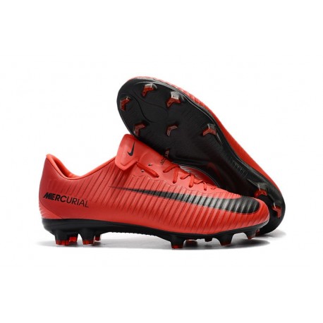 Nike Mercurial Vapor XI FG ACC Crampon Homme Rouge Noir