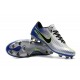 Nike Mercurial Vapor XI FG ACC Crampon Homme Argent Bleu