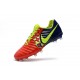 Nouveau Crampons foot Nike Tiempo Legend VII FG Rouge Bleu Volt