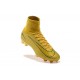Chaussures de football pour Hommes - Nike Mercurial Superfly 5 FG Or Noir