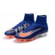 Chaussures de football pour Hommes - Nike Mercurial Superfly 5 FG Bleu Royal Chrome Carmin