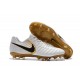 Nouveau Crampons foot Nike Tiempo Legend VII FG Blanc Or Noir