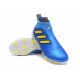 Nouveau Chaussures de Football Adidas Ace16+ Purecontrol FG/AG Bleu Or