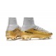 Chaussures de football pour Hommes - Nike Mercurial Superfly 5 FG Quinto Triunfo Or Blanc