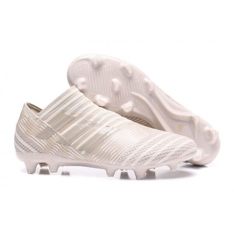 Crampons de Football Hommes - adidas Nemeziz 17+ 360 Agility FG Marron clair Sésame Craie