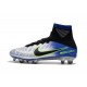 Chaussures de football pour Hommes - Nike Mercurial Superfly 5 FG Bleu Noir Chrome Volt