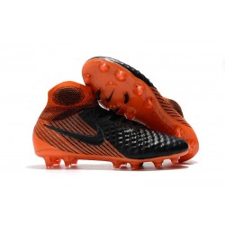 Nike Magista Obra 2 FG Nouveaux Crampons Foot Pour Hommes Noir Blanc Rouge Université